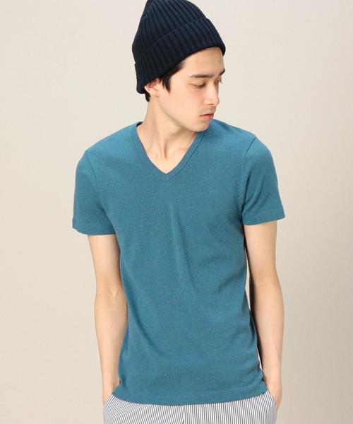 BEAUTY&YOUTH UNITED ARROWS（ビューティーアンドユースユナイテッドアローズ）の「BY フライス ショートスリーブ VネックTシャツ：◆（Tシャツ/カットソー・メンズ・ブラック/グレー/クリーム/ライム/ライトブルー/コバルトブルー/ネイビー/ライラック/ホワイト/ダークグレー・SMALL/MEDIUM/LARGE/X-LARGE）」の9枚目の写真