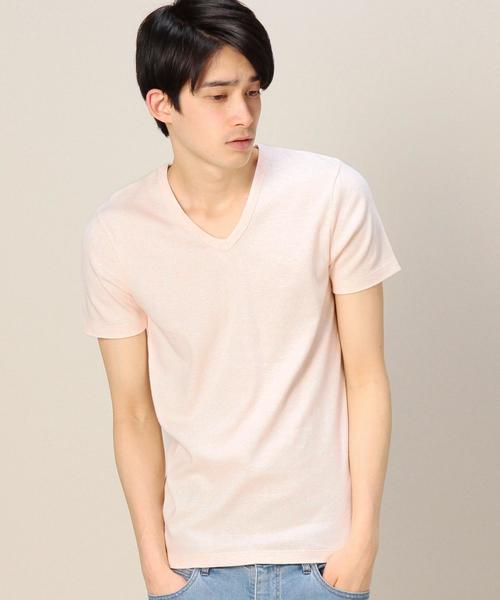 BEAUTY&YOUTH UNITED ARROWS（ビューティーアンドユースユナイテッドアローズ）の「BY フライス ショートスリーブ VネックTシャツ：◆（Tシャツ/カットソー・メンズ・ブラック/グレー/クリーム/ライム/ライトブルー/コバルトブルー/ネイビー/ライラック/ホワイト/ダークグレー・SMALL/MEDIUM/LARGE/X-LARGE）」の5枚目の写真