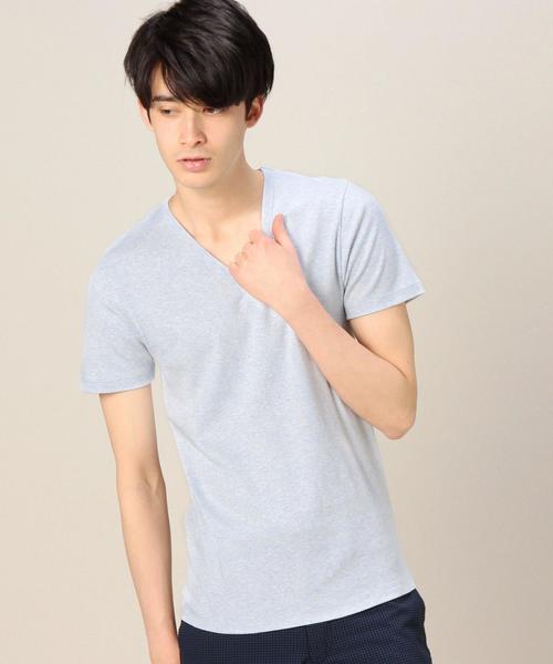 BEAUTY&YOUTH UNITED ARROWS（ビューティーアンドユースユナイテッドアローズ）の「BY フライス ショートスリーブ VネックTシャツ：◆（Tシャツ/カットソー・メンズ・ブラック/グレー/クリーム/ライム/ライトブルー/コバルトブルー/ネイビー/ライラック/ホワイト/ダークグレー・SMALL/MEDIUM/LARGE/X-LARGE）」の7枚目の写真