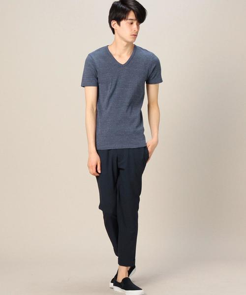 BEAUTY&YOUTH UNITED ARROWS（ビューティーアンドユースユナイテッドアローズ）の「BY フライス ショートスリーブ VネックTシャツ：◆（Tシャツ/カットソー・メンズ・ブラック/グレー/クリーム/ライム/ライトブルー/コバルトブルー/ネイビー/ライラック/ホワイト/ダークグレー・SMALL/MEDIUM/LARGE/X-LARGE）」の13枚目の写真