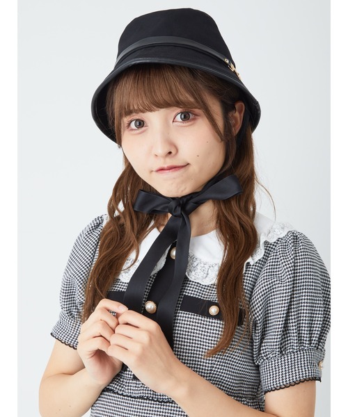 Ank Rouge（アンクルージュ）の「リボンバケットハット（ハット・レディース・A/ブラック・M）」の11枚目の写真