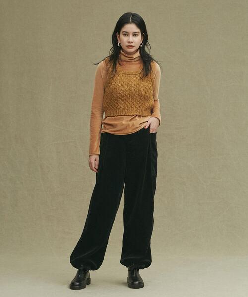 NANO universe（ナノユニバース）の「LB.02/コーデュロイスノーカモパンツ（カーゴパンツ・レディース・アイボリー/ブラック・Ⅱ/Ⅰ）」の19枚目の写真