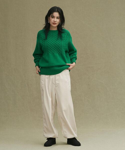 NANO universe（ナノユニバース）の「LB.02/コーデュロイスノーカモパンツ（カーゴパンツ・レディース・アイボリー/ブラック・Ⅱ/Ⅰ）」の22枚目の写真