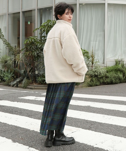 RAGEBLUE（レイジブルー）の「ボアスタンドジップブルゾン（ブルゾン・メンズ・ブラック/ライトブルー/オフホワイト/グレー・SMALL/MEDIUM/LARGE/X-LARGE）」の9枚目の写真