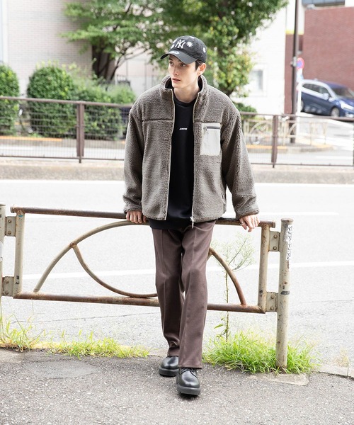 RAGEBLUE（レイジブルー）の「ボアスタンドジップブルゾン（ブルゾン・メンズ・ブラック/ライトブルー/オフホワイト/グレー・SMALL/MEDIUM/LARGE/X-LARGE）」の14枚目の写真