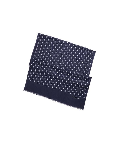 ポルカドット ウールカシミヤ スカーフ
