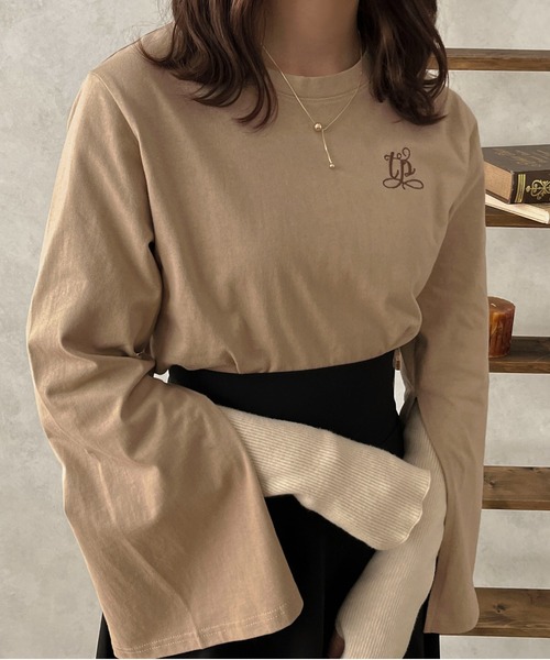 apres jour clair（アプレジュールクレア）の「【apres jour clair】スリットスリーブ刺繍Tシャツ【ZOZOTOWN限定アイテム】（Tシャツ/カットソー・レディース・ベージュ/アイボリー・フリー/X-LARGE）」の20枚目の写真