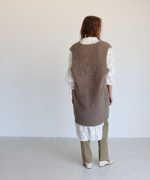 【美品】フォックスカシミヤ　ジレ ベスト DRESSLAVE（ドレスレイブ）の「fox cashmere gillet(フォックス