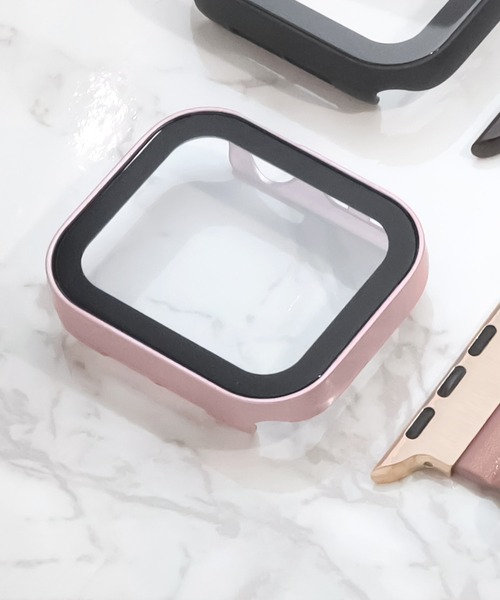 Urban Coral（アーバンコーラル）の「Apple Watch case / アップルウォッチ ケース 強化ガラスフラットデザイン / Urban Coral（デジタル腕時計・レディース・シルバー/ピンク/ゴールド系その他3/グリーン系その他/ブラック/ホワイト系その他/ブルー/クリア/ネイビー系/ゴールド系その他/ブラック系その他/シルバー系その他/ゴールド系その他2/ピンクゴールド・45mm/44mm/40mm/41mm/46/42mm）」の10枚目の写真