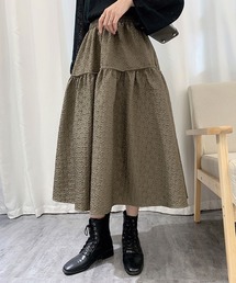 ボリュームジャガードロングスカート
