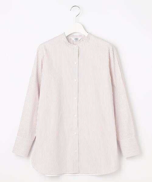 J.PRESS(ジェイプレス)の「【洗える】ストライプ バンドカラー ブラウス(シャツ/ブラウス・レディース・サックスブルー系1/ふじ色系1/ピンク系1・T15/T13)」の13枚目の写真
