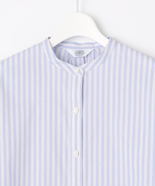 J.PRESS(ジェイプレス)の「【洗える】ストライプ バンドカラー ブラウス(シャツ/ブラウス・レディース・サックスブルー系1/ふじ色系1/ピンク系1・T15/T13)」の18枚目の写真