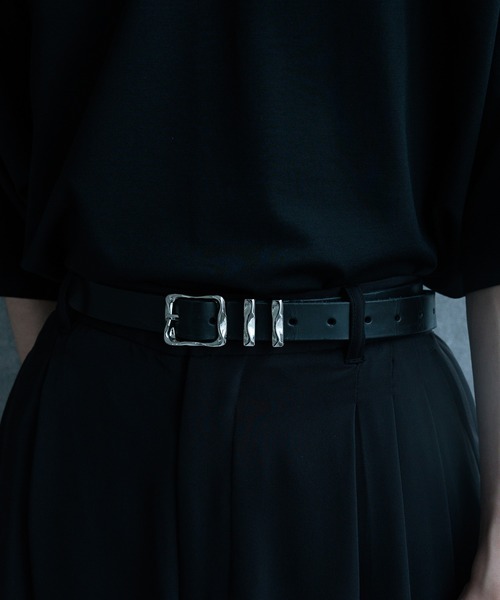 HARE H ロゴ バックル ベルト ブラック HARE（ハレ）の「Hロゴバックルベルト(HARE)（ベルト）」 - WEAR