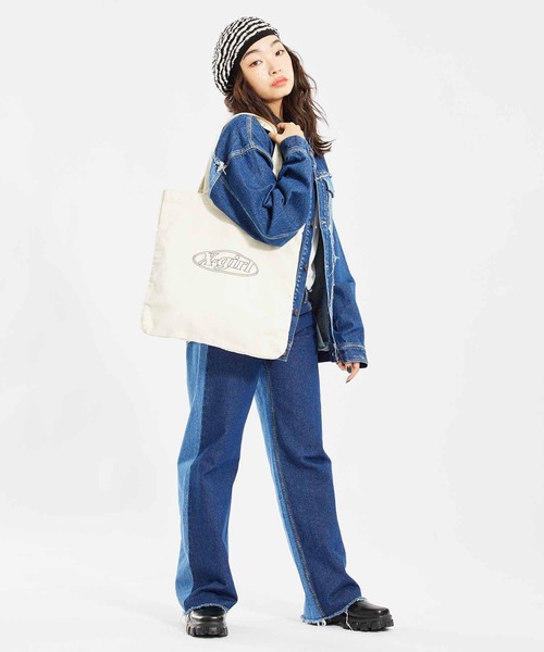 X-girl（エックスガール）の「STRIPED KNIT BERET（ハンチング/ベレー帽・レディース・ブラック/ネイビー/イエロー・ONE SIZE）」の9枚目の写真