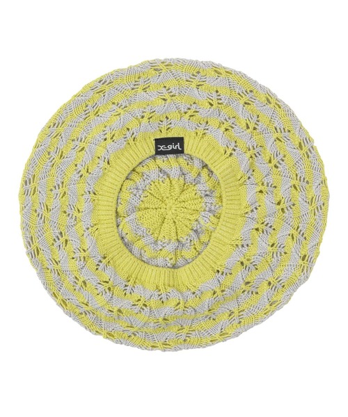 X-girl（エックスガール）の「STRIPED KNIT BERET（ハンチング/ベレー帽・レディース・ブラック/ネイビー/イエロー・ONE SIZE）」の12枚目の写真