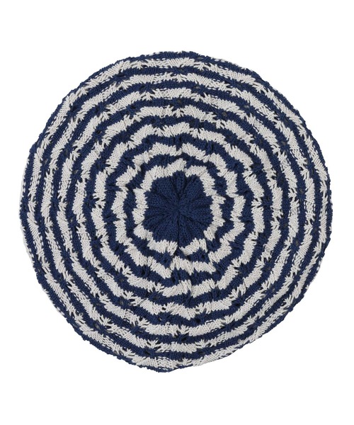 X-girl（エックスガール）の「STRIPED KNIT BERET（ハンチング/ベレー帽・レディース・ブラック/ネイビー/イエロー・ONE SIZE）」の13枚目の写真