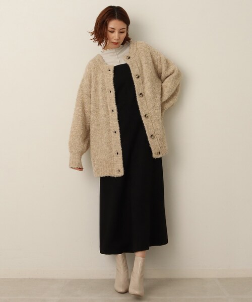 Cutie Blonde(キューティーブロンド)の「◆【自分好みの丈感に】バックリボン キャミワンピース(ワンピース・レディース・ブラック/ナチュラル・01/03/02)」の18枚目の写真