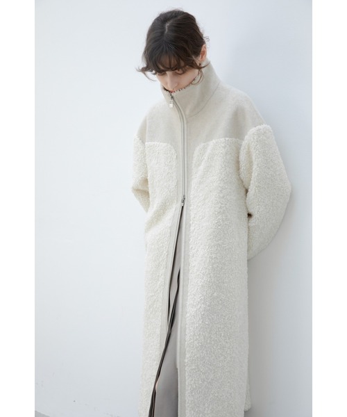 EKCOOKIES（イーケークッキーズ）の「BICOLOR LONG BOA COAT / バイ  