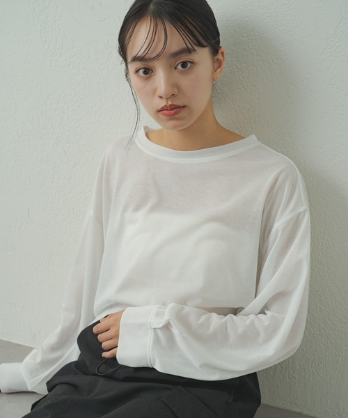 earthy(アーシー)の「【earthy_】シアークロップドロンT(T earthy(アーシー)の「【earthy_】シアークロップドロンT(T