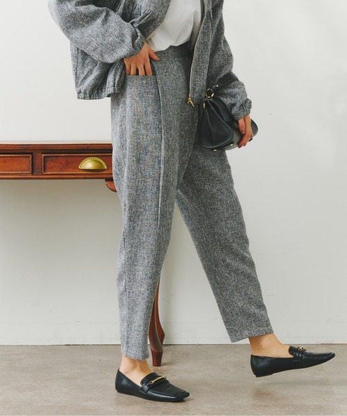 Chez toi(シェトワ)の「ツイードカシュクールテーパードパンツ(その他パンツ・レディース・オフホワイト/ブラック/グリーン系その他・FREE)」の8枚目の写真