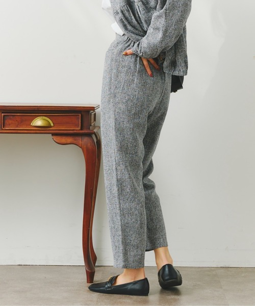Chez toi(シェトワ)の「ツイードカシュクールテーパードパンツ(その他パンツ・レディース・オフホワイト/ブラック/グリーン系その他・FREE)」の9枚目の写真