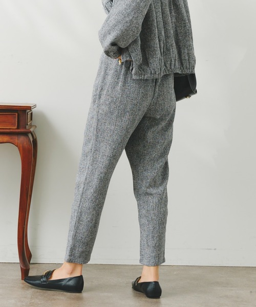 Chez toi(シェトワ)の「ツイードカシュクールテーパードパンツ(その他パンツ・レディース・オフホワイト/ブラック/グリーン系その他・FREE)」の10枚目の写真