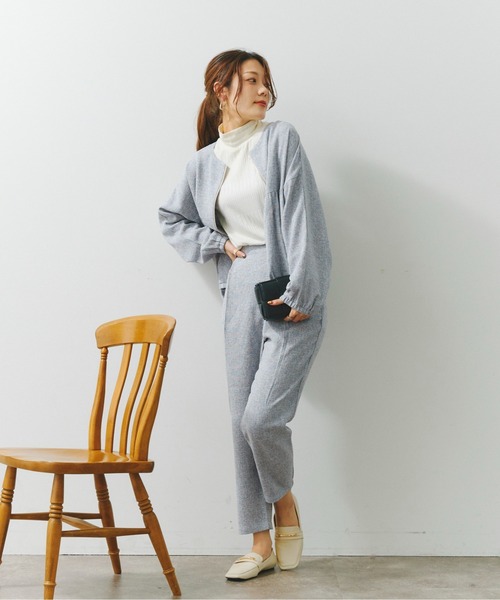 Chez toi(シェトワ)の「ツイードカシュクールテーパードパンツ(その他パンツ・レディース・オフホワイト/ブラック/グリーン系その他・FREE)」の11枚目の写真