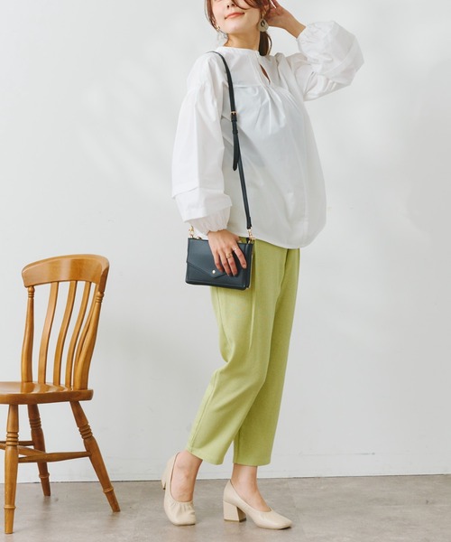 Chez toi(シェトワ)の「ツイードカシュクールテーパードパンツ(その他パンツ・レディース・オフホワイト/ブラック/グリーン系その他・FREE)」の14枚目の写真
