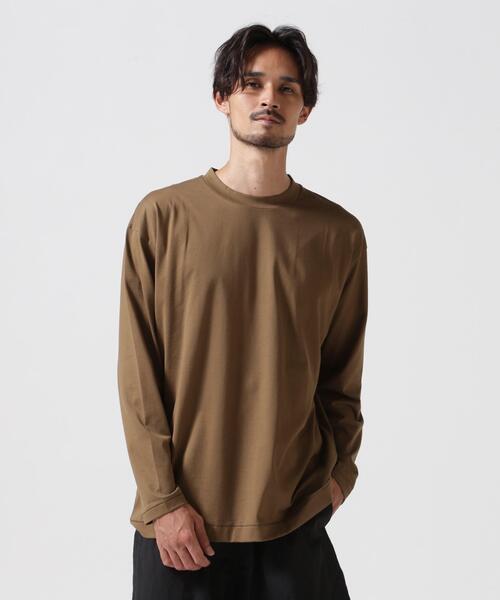 ATON(エイトン)の「ATON (エイトン)SUVIN60/2 | OVERSIZED L/S T-SHIRT(Tシャツ/カットソー・メンズ・ホワイト/ブラック/レッド系その他4/オリーブ系/ネイビー/ブルー/その他1/チャコールグレー/モスグリーン/キャメル・6/4/2)」の5枚目の写真