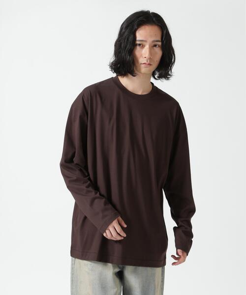 ATON(エイトン)の「ATON (エイトン)SUVIN60/2 | OVERSIZED L/S T-SHIRT(Tシャツ/カットソー・メンズ・ホワイト/ブラック/レッド系その他4/オリーブ系/ネイビー/ブルー/その他1/チャコールグレー/モスグリーン/キャメル・6/4/2)」の10枚目の写真