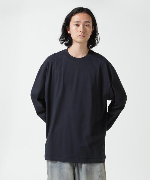 ATON(エイトン)の「ATON (エイトン)SUVIN60/2 | OVERSIZED L/S T-SHIRT(Tシャツ/カットソー・メンズ・ホワイト/ブラック/レッド系その他4/オリーブ系/ネイビー/ブルー/その他1/チャコールグレー/モスグリーン/キャメル・6/4/2)」の6枚目の写真
