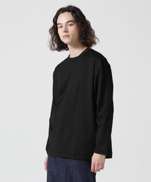 ATON(エイトン)の「ATON (エイトン)SUVIN60/2 | OVERSIZED L/S T-SHIRT(Tシャツ/カットソー・メンズ・ホワイト/ブラック/レッド系その他4/オリーブ系/ネイビー/ブルー/その他1/チャコールグレー/モスグリーン/キャメル・6/4/2)」の2枚目の写真
