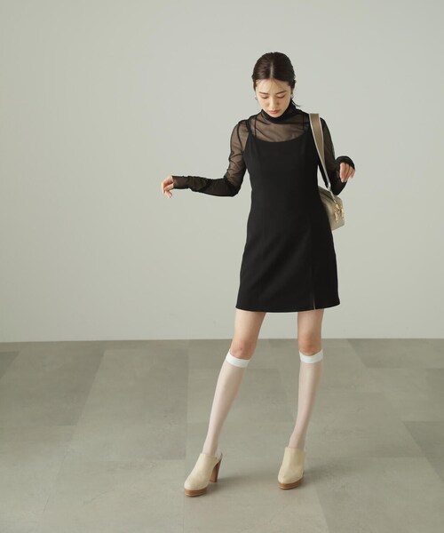 FREE'S MART（フリーズマート）の「◆Aラインミニキャミワンピース（ワンピース・レディース・ホワイト系その他/ブラウン系その他/ブラック・MEDIUM/SMALL）」の15枚目の写真