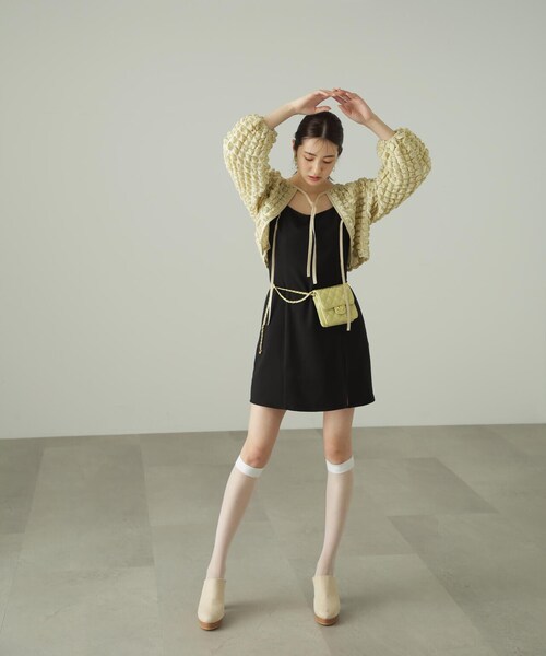 FREE'S MART（フリーズマート）の「◆Aラインミニキャミワンピース（ワンピース・レディース・ホワイト系その他/ブラウン系その他/ブラック・MEDIUM/SMALL）」の20枚目の写真