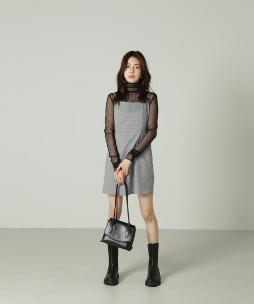 FREE'S MART（フリーズマート）の「◆Aラインミニキャミワンピース（ワンピース・レディース・ホワイト系その他/ブラウン系その他/ブラック・MEDIUM/SMALL）」の17枚目の写真