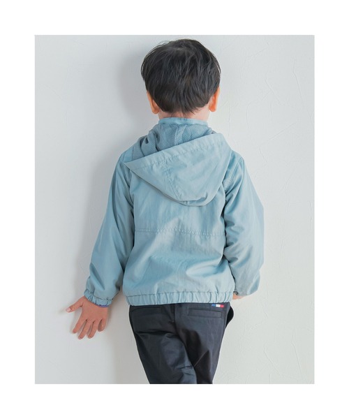 BeBe(ベベ)の「BeBe/【撥水加工】ヴィンテージタフタフード取り外し可能ジャケット (90~150cm)(ナイロンジャケット・キッズ・ベージュ/ブルー・90/130/120/150/100/110/140)」の22枚目の写真