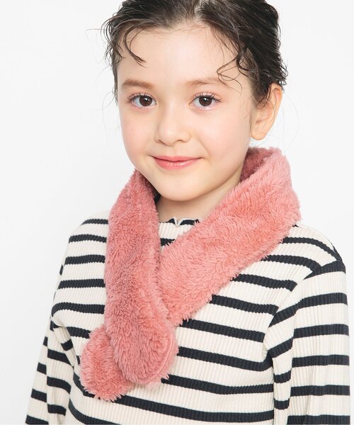 BREEZE(ブリーズ)の「【親子で使える】ぽかぽかネック温熱シートカバー(温熱シート付き)(マフラー・キッズ・ピンク/エメラルド/キャメル・FREE)」の2枚目の写真