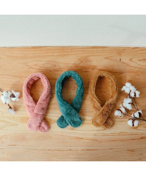 BREEZE(ブリーズ)の「【親子で使える】ぽかぽかネック温熱シートカバー(温熱シート付き)(マフラー・キッズ・ピンク/エメラルド/キャメル・FREE)」の7枚目の写真