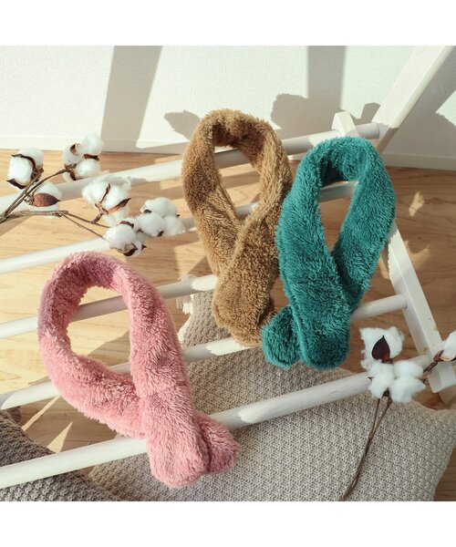 BREEZE(ブリーズ)の「【親子で使える】ぽかぽかネック温熱シートカバー(温熱シート付き)(マフラー・キッズ・ピンク/エメラルド/キャメル・FREE)」の8枚目の写真