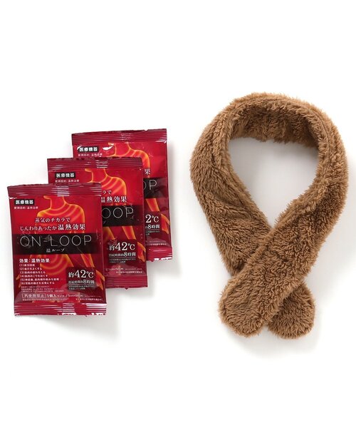 BREEZE(ブリーズ)の「【親子で使える】ぽかぽかネック温熱シートカバー(温熱シート付き)(マフラー・キッズ・ピンク/エメラルド/キャメル・FREE)」の10枚目の写真