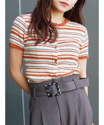 MURUA | ミニマルチボーダーカーデトップス(カーディガン/ボレロ)