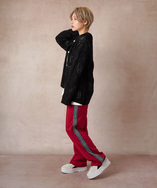 Lull（ルル）の「【Lull / ルル】パネルメッシュニットシャツ（ニット/セーター・レディース・ブラック/オフホワイト/サックスブルー・ONESIZE）」の19枚目の写真