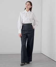 コンパクトツイルフリルブラウス