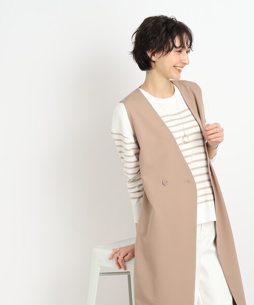 DRESKIP(ドレスキップ)の「◆いつものコーデに彩りを【洗える】なめらかタッチ総針ニット(ニット/セーター・レディース・ピンク系/オレンジ系7/イエロー/ベージュ系2/グリーン/ブラック系2・03/02/04)」の3枚目の写真