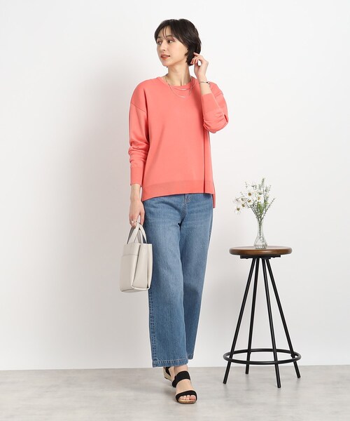 DRESKIP(ドレスキップ)の「◆いつものコーデに彩りを【洗える】なめらかタッチ総針ニット(ニット/セーター・レディース・ピンク系/オレンジ系7/イエロー/ベージュ系2/グリーン/ブラック系2・03/02/04)」の18枚目の写真