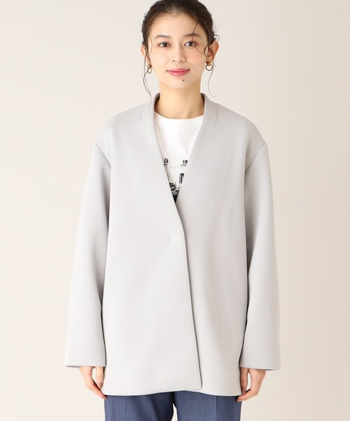 美品■アンタイトル■サイズ4■【軽く羽織れる！】ダンボールジャージジャケット 軽く羽織れる！】ダンボールジャージ ショートジャケット（ノー