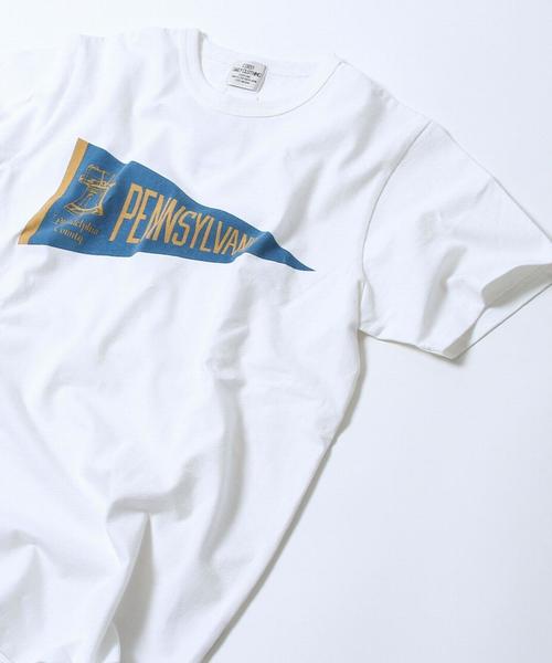 coen（コーエン）の「ペナントプリントTシャツ（Tシャツ/カットソー・メンズ・ライトブルー/ネイビー/オフホワイト・LARGE/X-LARGE/MEDIUM/SMALL）」の2枚目の写真