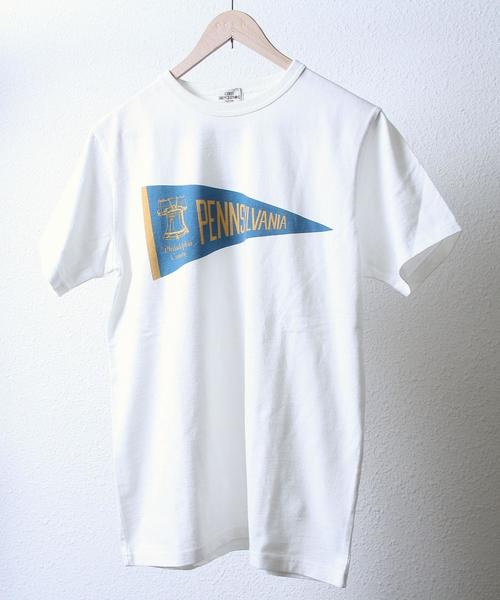 coen（コーエン）の「ペナントプリントTシャツ（Tシャツ/カットソー・メンズ・ライトブルー/ネイビー/オフホワイト・LARGE/X-LARGE/MEDIUM/SMALL）」の7枚目の写真