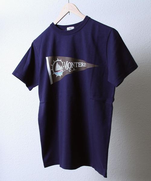 coen（コーエン）の「ペナントプリントTシャツ（Tシャツ/カットソー・メンズ・ライトブルー/ネイビー/オフホワイト・LARGE/X-LARGE/MEDIUM/SMALL）」の9枚目の写真