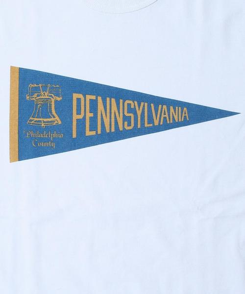 coen（コーエン）の「ペナントプリントTシャツ（Tシャツ/カットソー・メンズ・ライトブルー/ネイビー/オフホワイト・LARGE/X-LARGE/MEDIUM/SMALL）」の10枚目の写真